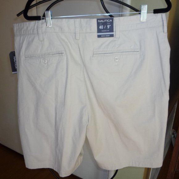 NAUTICA DECK SHORT NWT MEN SZ 40 KHAKI CLASSIC FIT - Picture 3 of 5